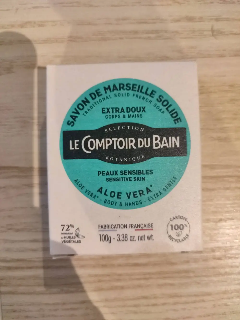 LE COMPTOIR DU BAIN - Savon de Marseille solide aloe vera