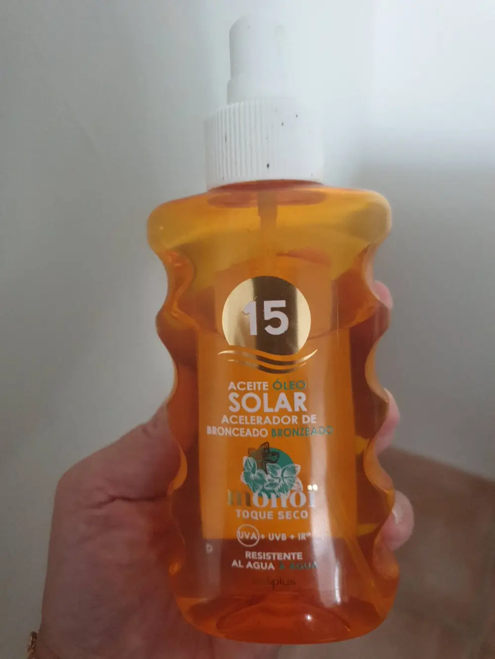 DELIPLUS - Aceite óleo solar acelerador de bronceado bronzeado SPF 15