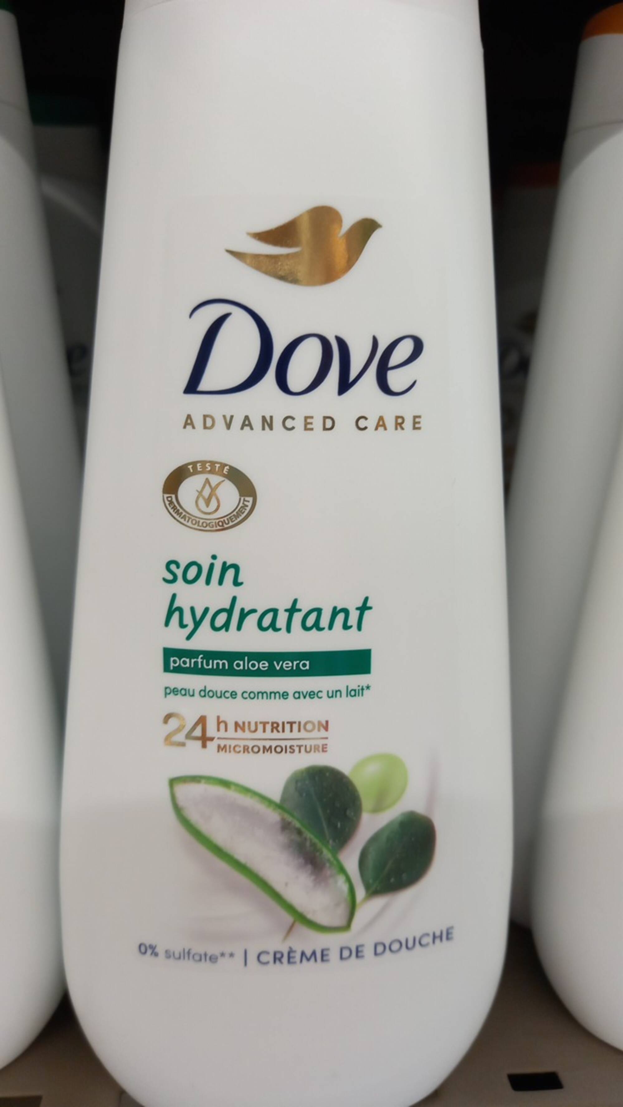 DOVE - Soin hydratant - Crème de douche aloe vera