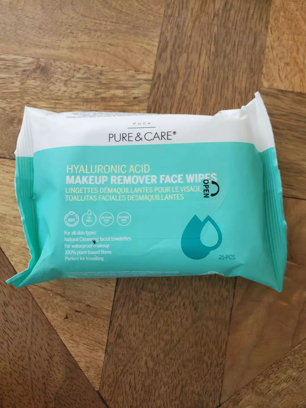 PURE & CARE - Hyaluronic acid - Makeup remover face wipes 