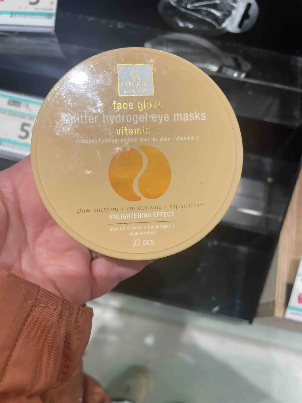 MIQURA -  Masques hydrogel pailleté yeux vitamine C
