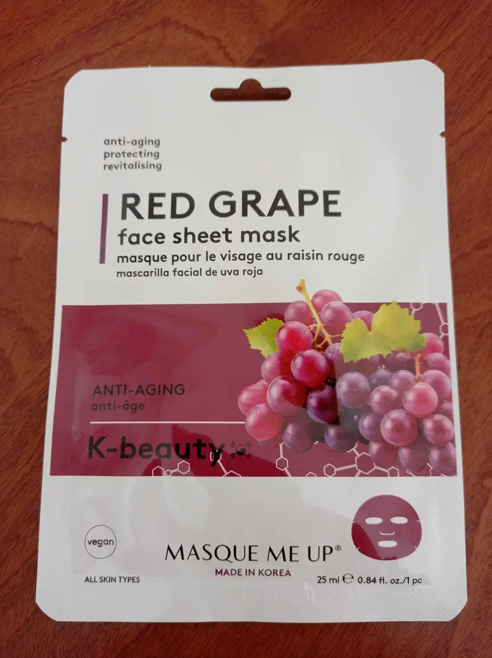 MASQUE ME UP - Red grape - Face sheet mask
