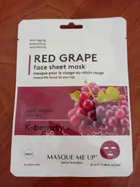 MASQUE ME UP - Red grape - Face sheet mask