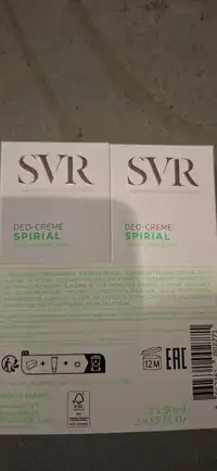 SVR - Deo-creme spirial sweat regulating agent