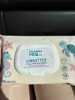 PHARMAPRIX - Lingettes à l'eau non parfumées