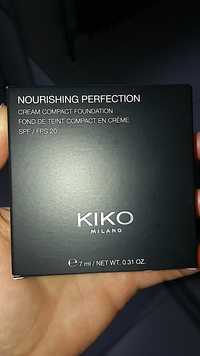 KIKO MILANO - Nourishing perfection - Fond de teint compact en crème SPF 20