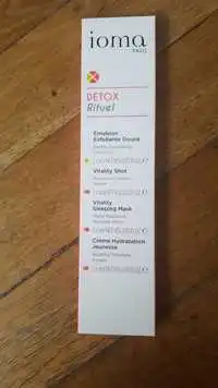 IOMA - Detox rituel - Crème hydratation jeunesse