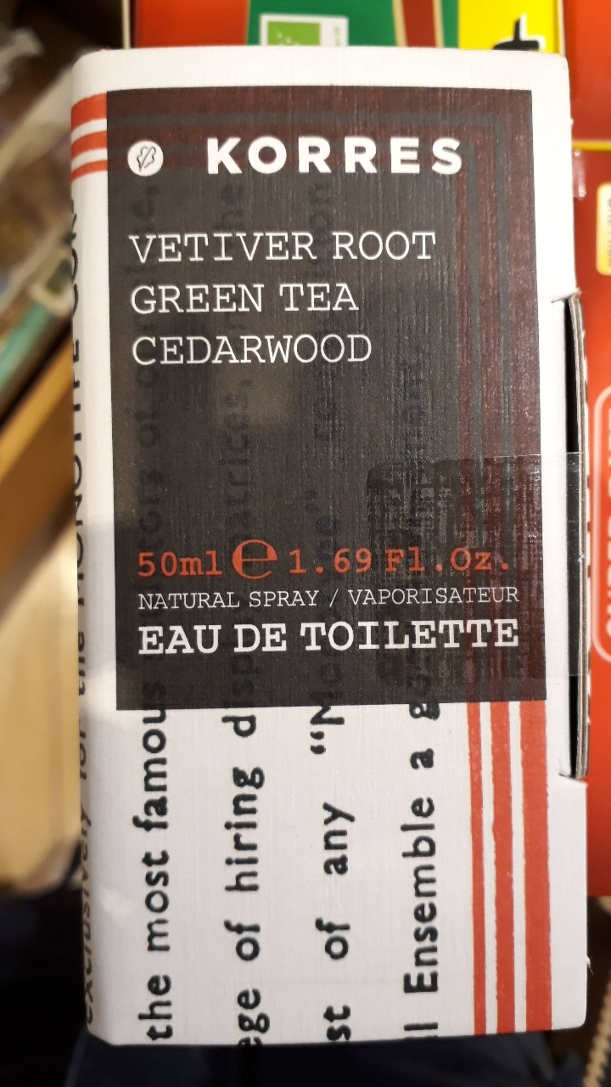 KORRES - Vetiver root green tea cedarwood - Eau de toilette