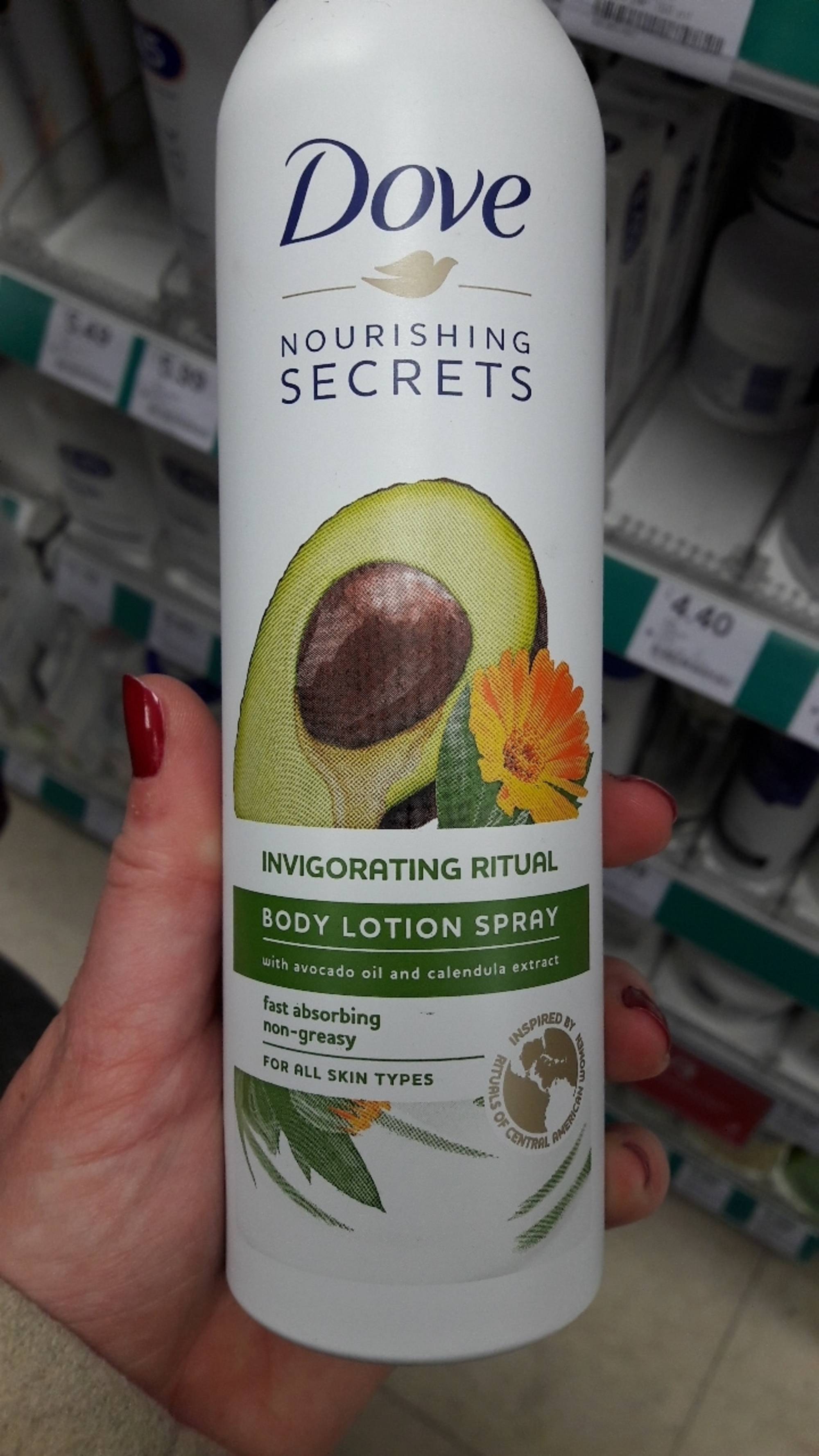 DOVE - Nourishing secrets invigorating ritual - Body lotion spray