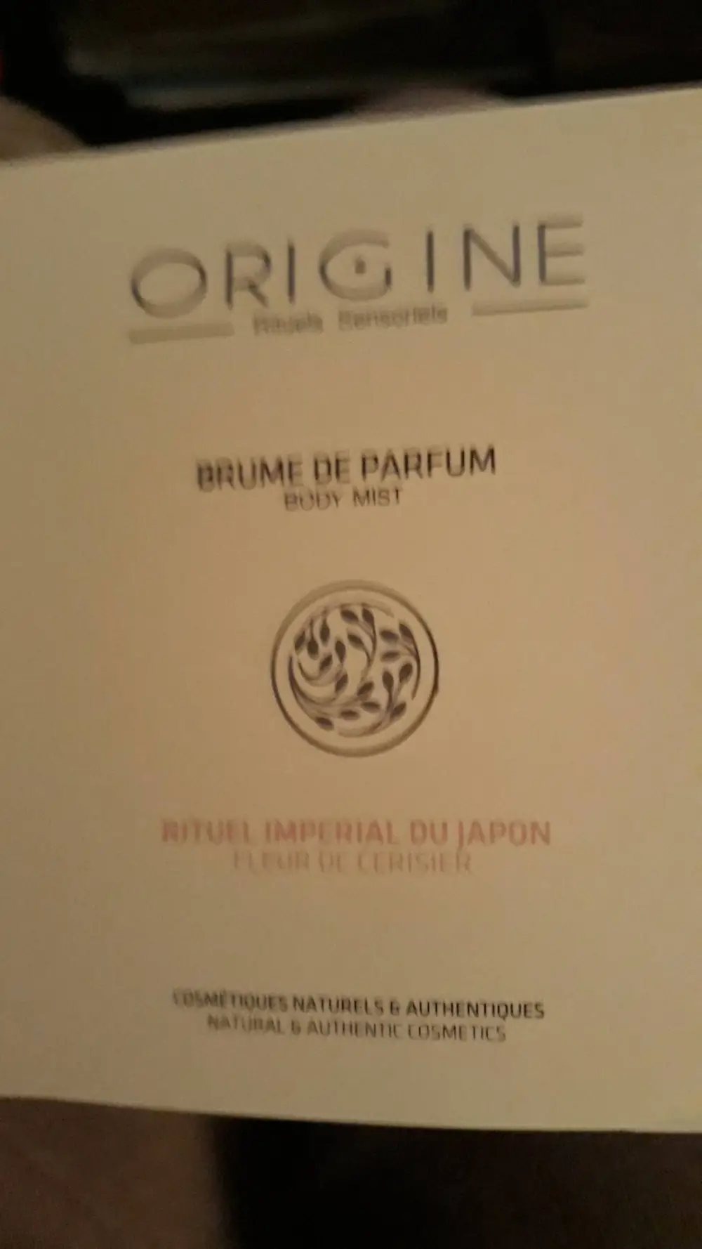 ORIGINE - Brume de parfum