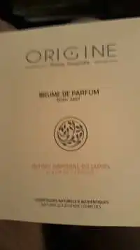 ORIGINE - Brume de parfum