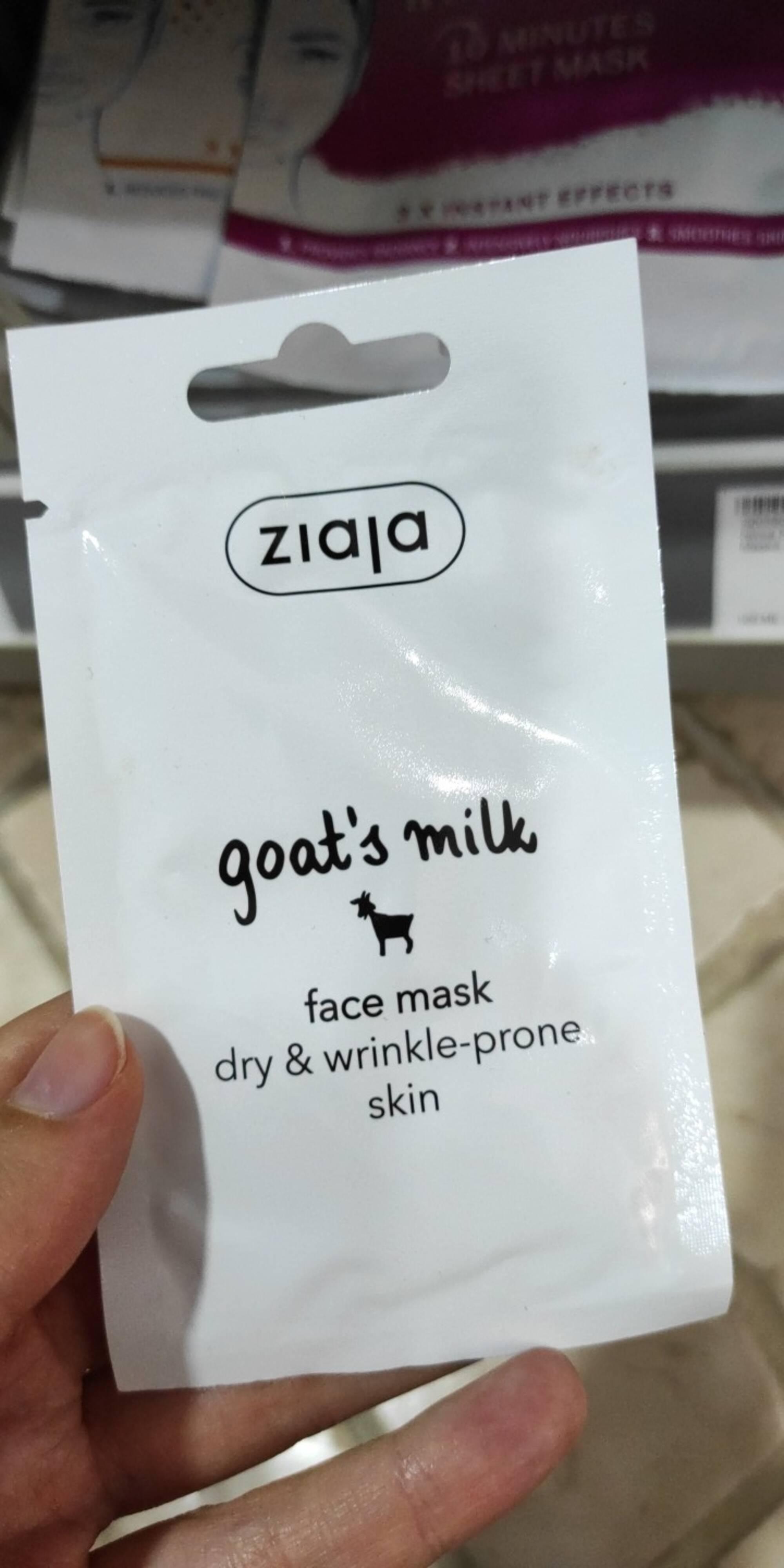 ZIAJA - Goat's milk - Face mask dry & wrinkle-prone skin