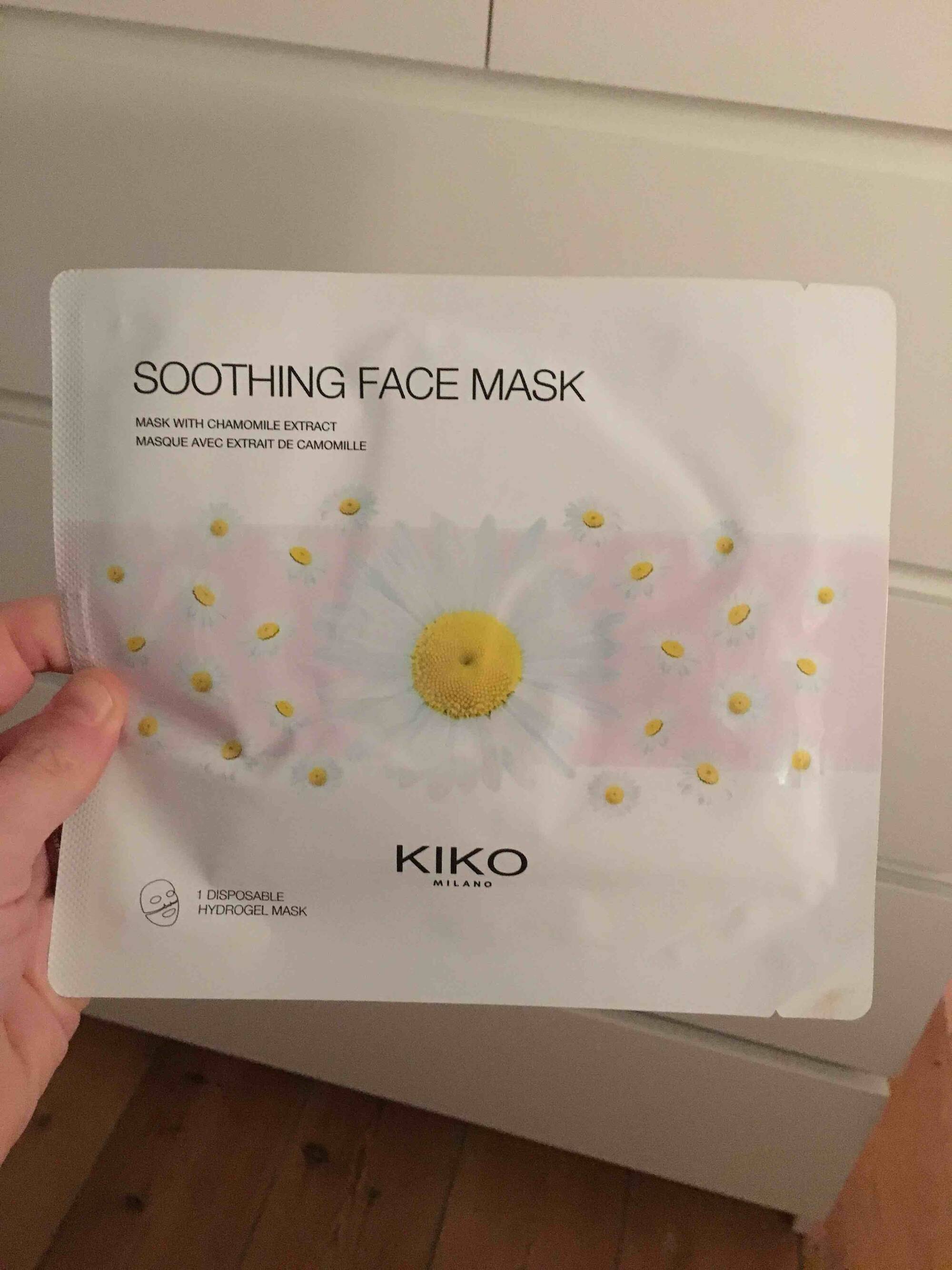 KIKO - Soothing face mask - Masque extrait de Camomille