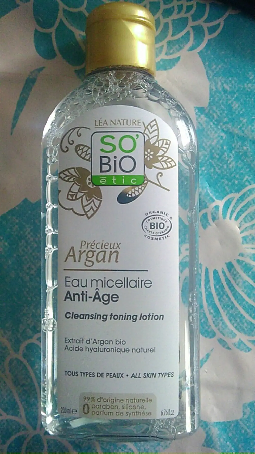 SO'BIO ÉTIC - Précieux argan - Eau micellaire anti-âge