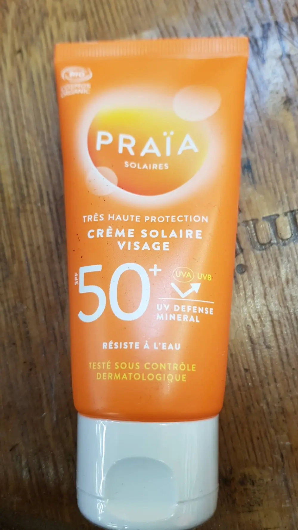 PRAÏA - Crème solaire visage SPF 50+