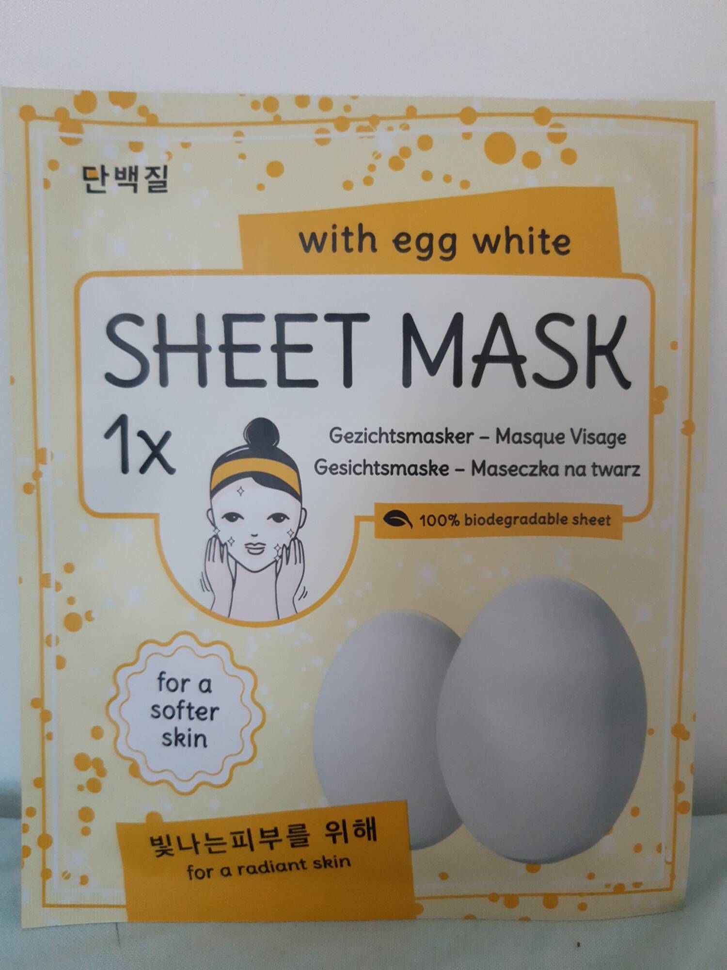 DAYES EUROPE - Sheet mask with egg white