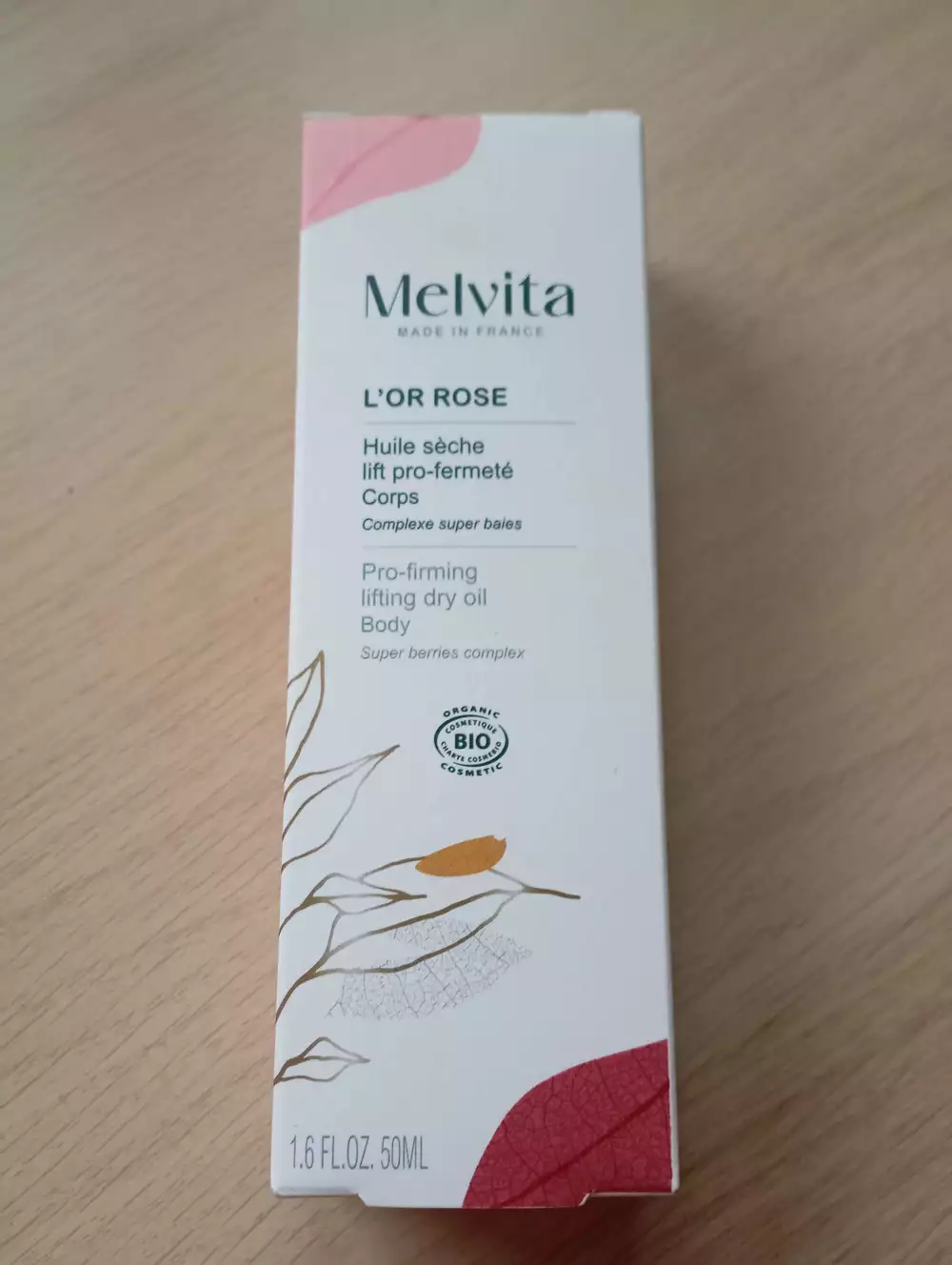 MELVITA - L'Or rose - Huile sèche lift pro fermeté corps