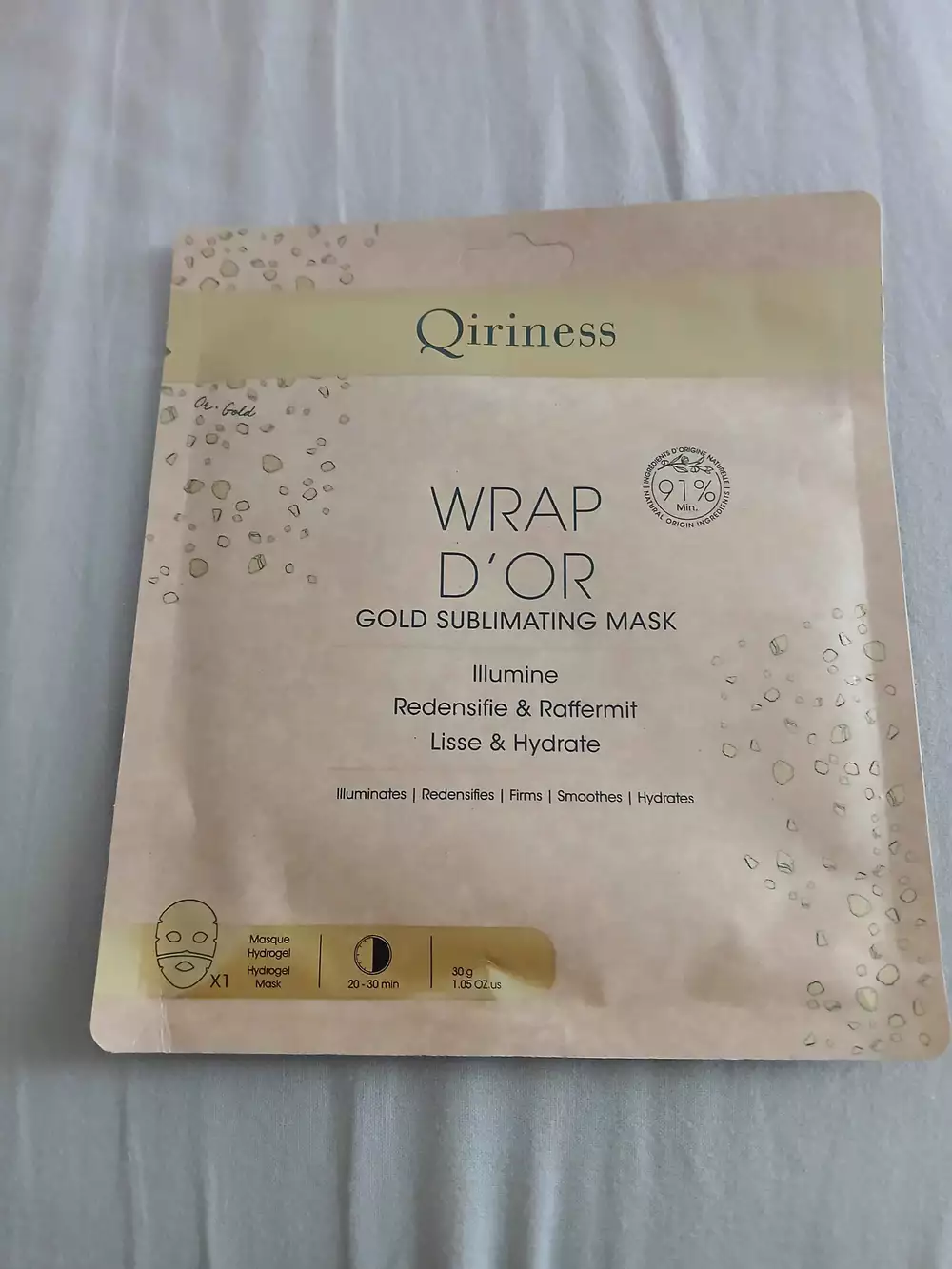 QIRINESS - Wrap d'or - Gold sublimating mask