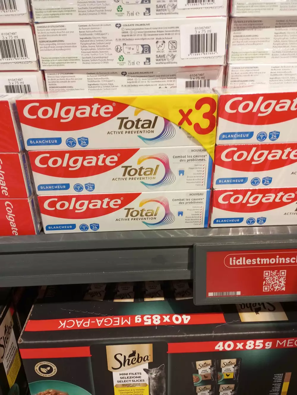 COLGATE - Total active prévention - Dentifrice blancheur