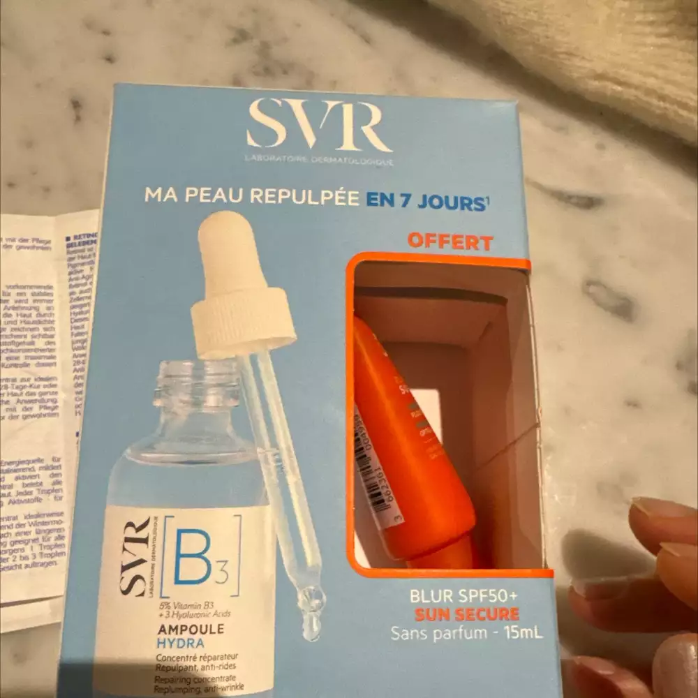 SVR - B3 ampoule hydra + Sun secure blur SPF 50+