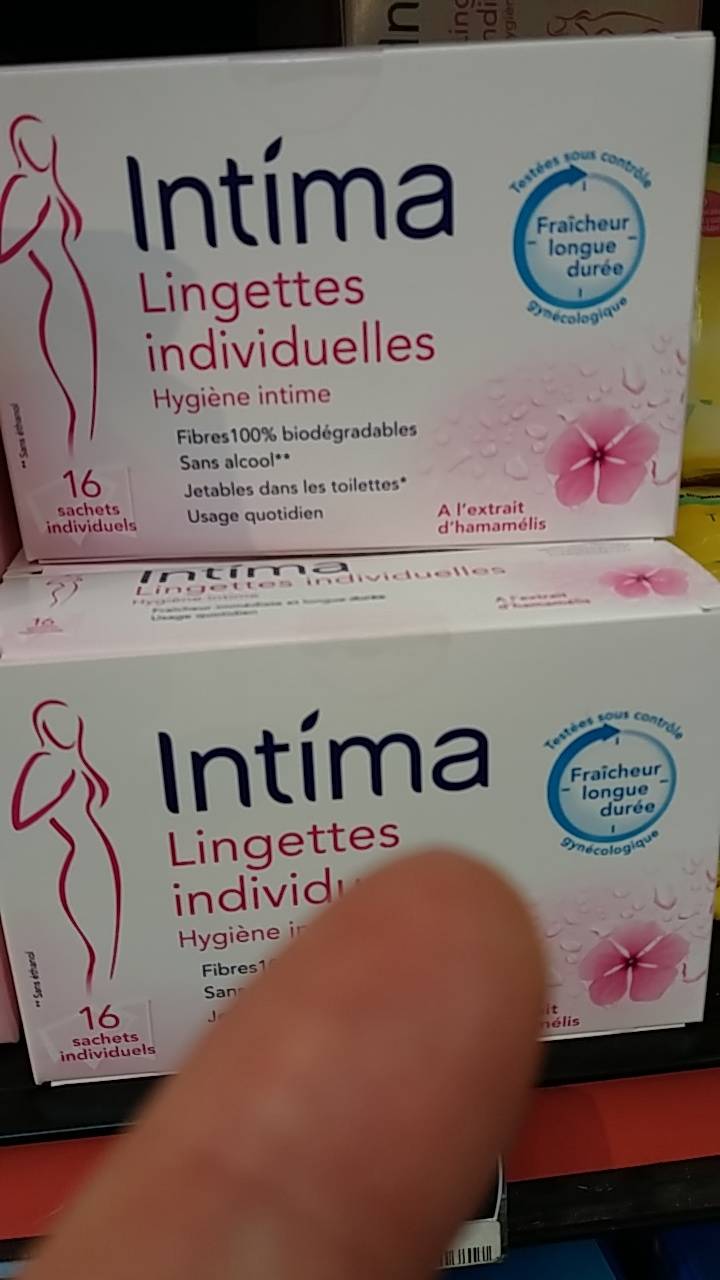 Intima - 20 Lingettes Hygiène Intime - Douceur et Fraîcheur Longue Durée