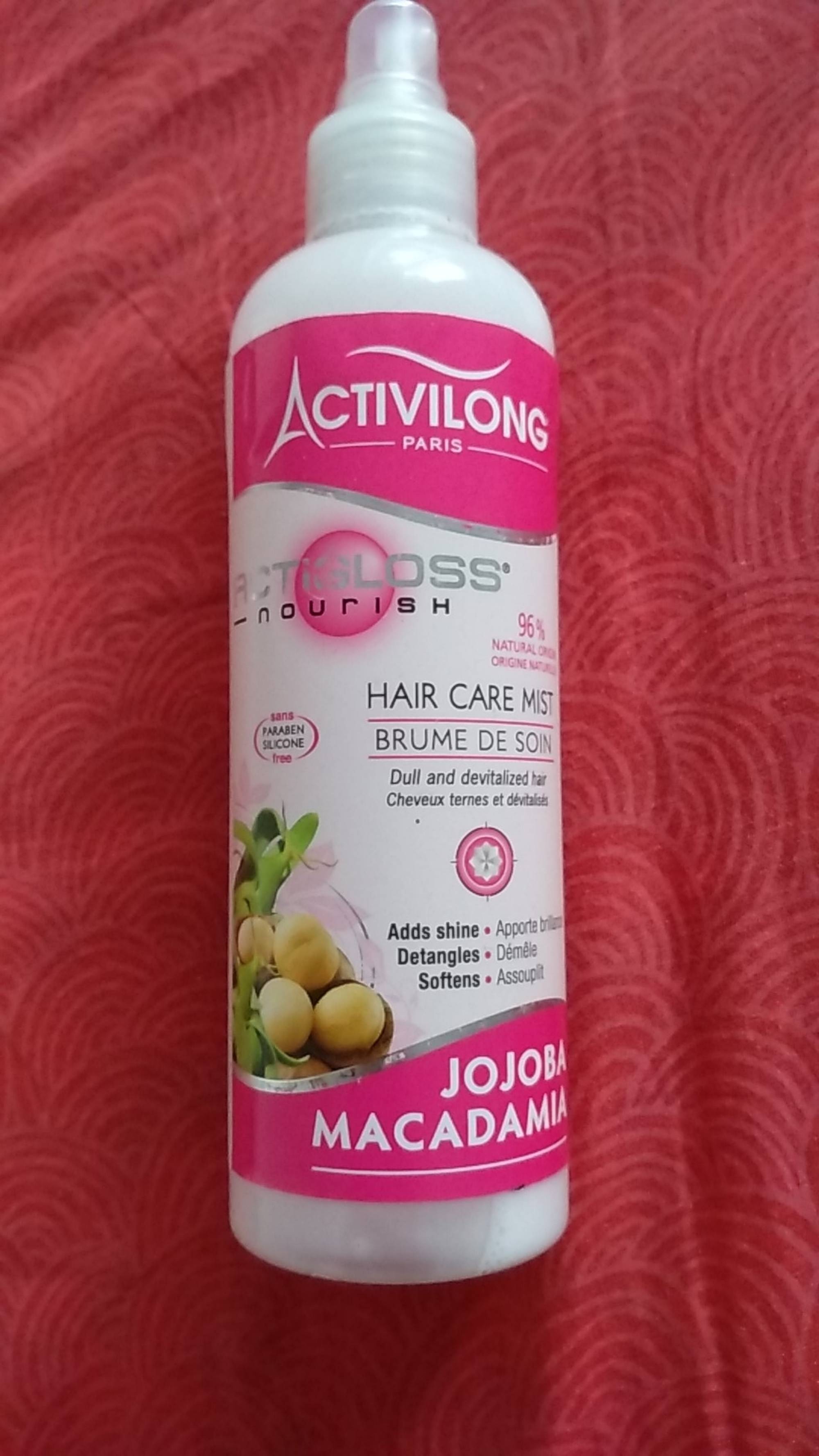 ACTIVILONG - Actigloss - Brume de soin jojoba macadamia