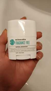 SCHMIDT'S - Fragrance free - Natural déodorant