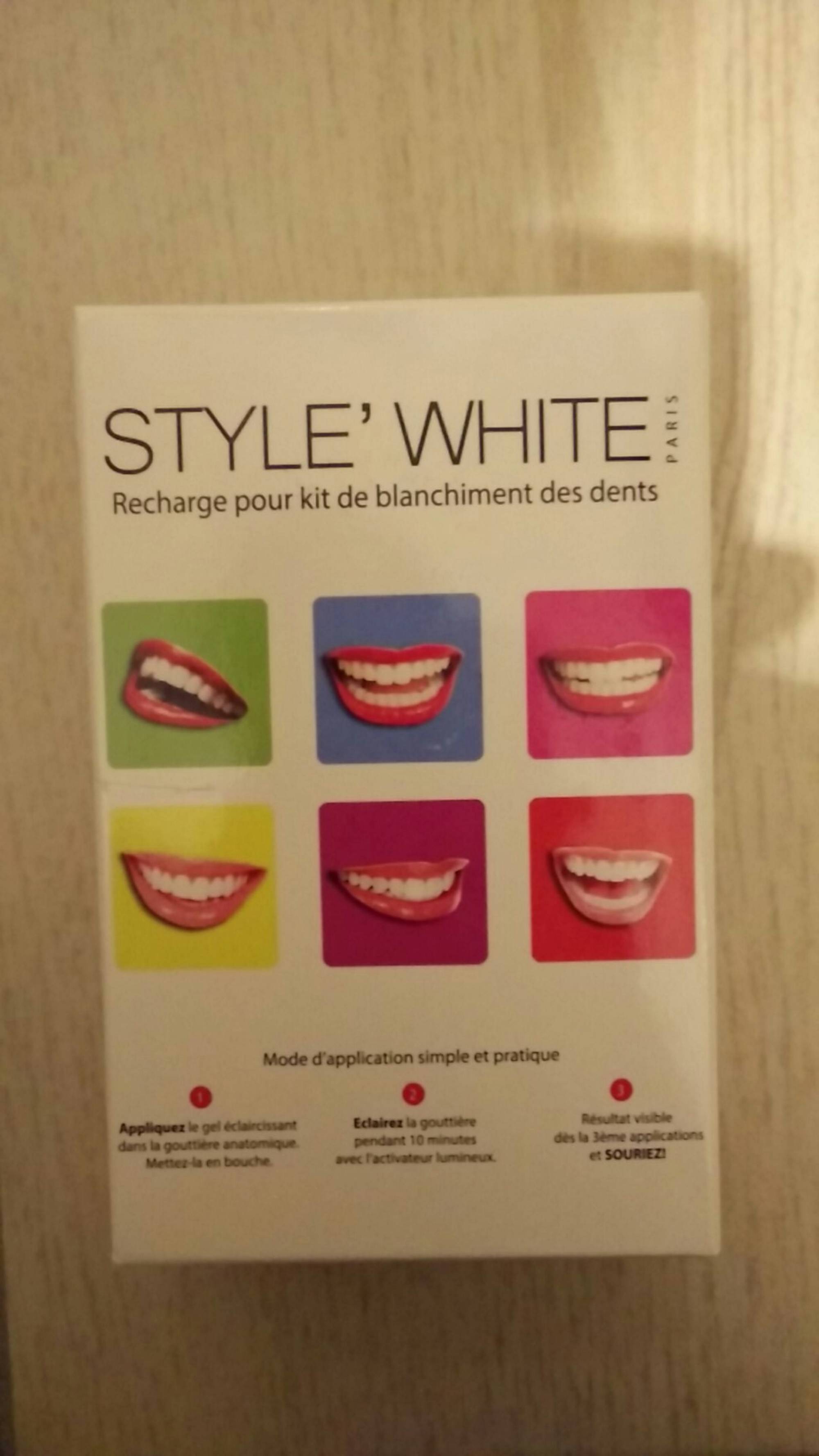 STYLE'WHITE - Recharge pour kit de blanchiment des dents