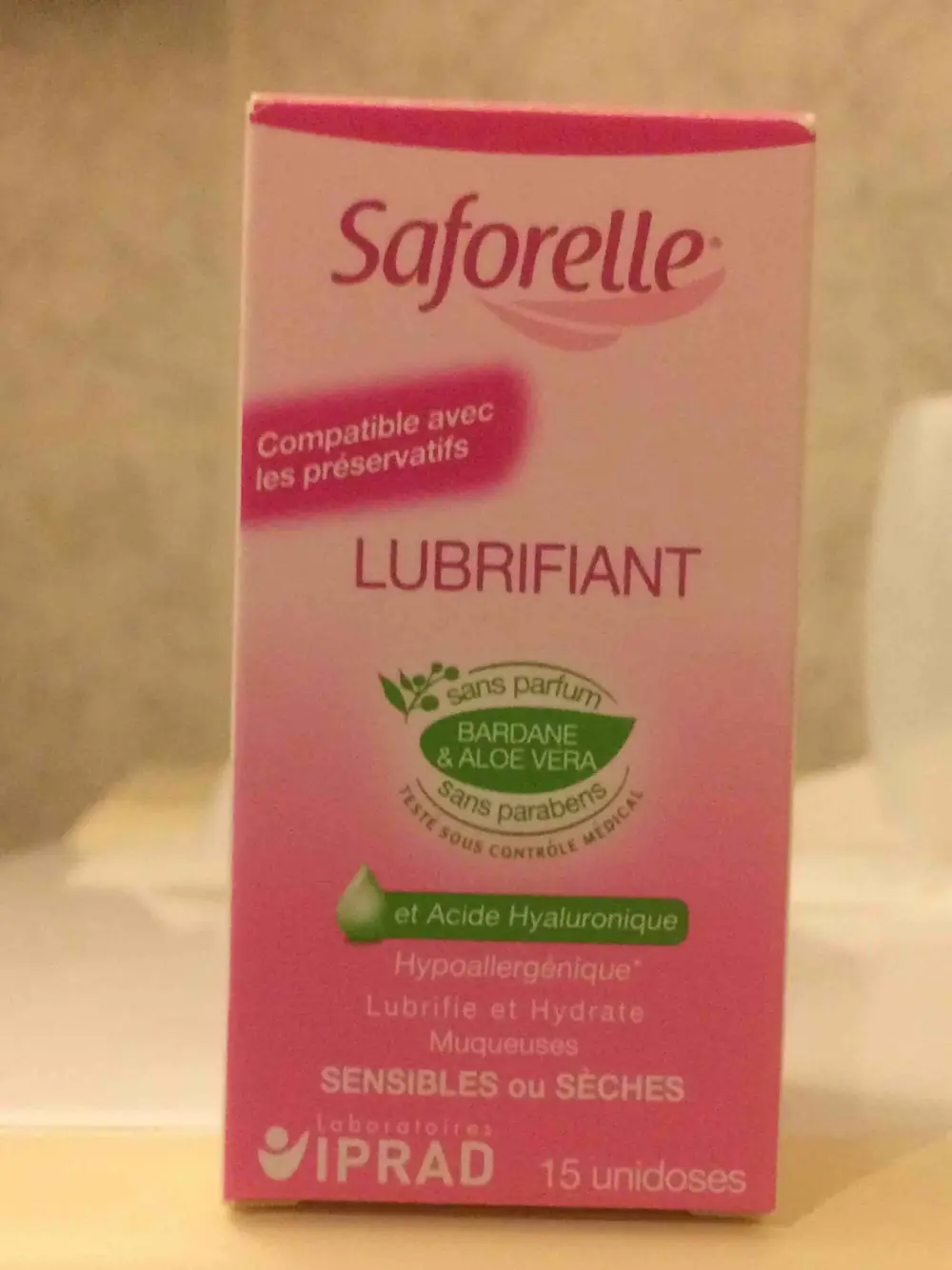 SAFORELLE - Sensibles ou sèches - Lubrifiant