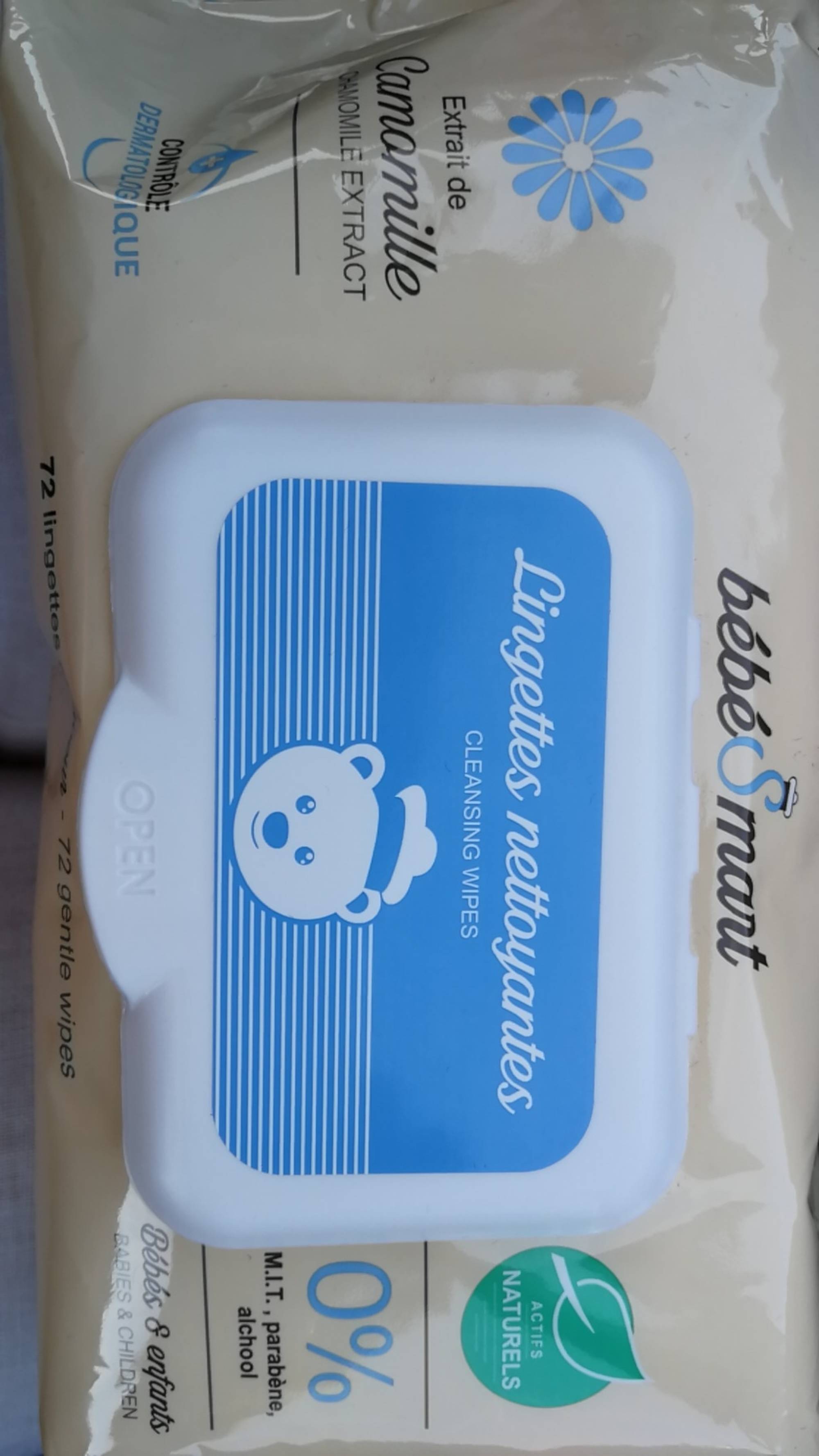 Cora Lingettes papier toilette pour adulte à l'extrait d'aloé vera et de  camomille