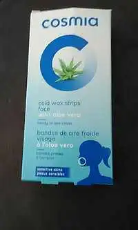 COSMIA - Bandes de cire froide visage à l'aloe vera