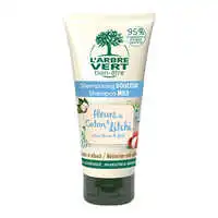 L'ARBRE VERT BIEN-ÊTRE - L'Arbre Vert Bien-être Shampooing Douceur aux extraits de Fleurs de Coton et de Litchi Cheveux normaux - Hypoallergénique - 95% d'ingrédients d'origine naturelle - 75mL