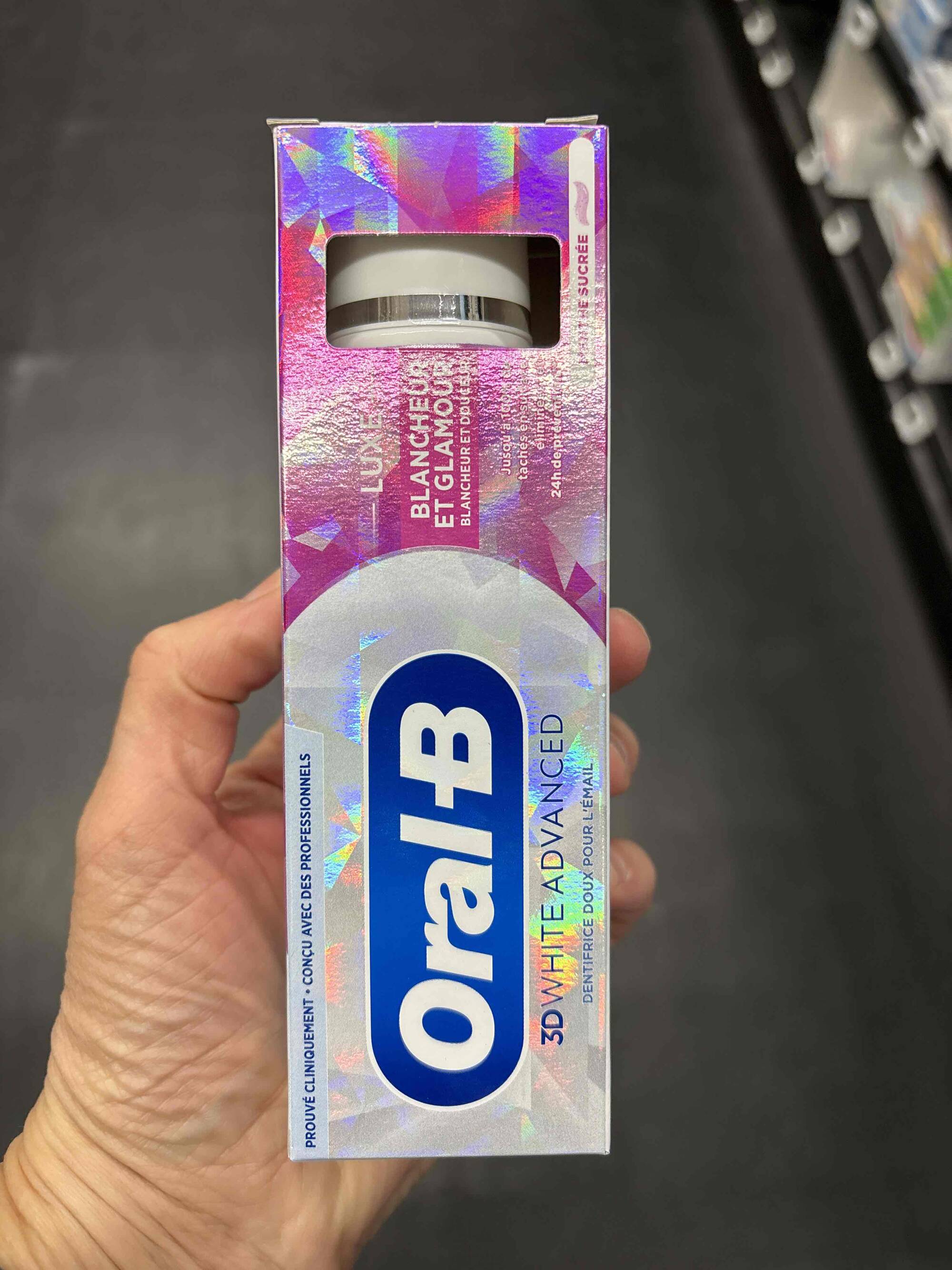 ORAL-B - 3D white advanced - Dentifrice doux pour l'émail