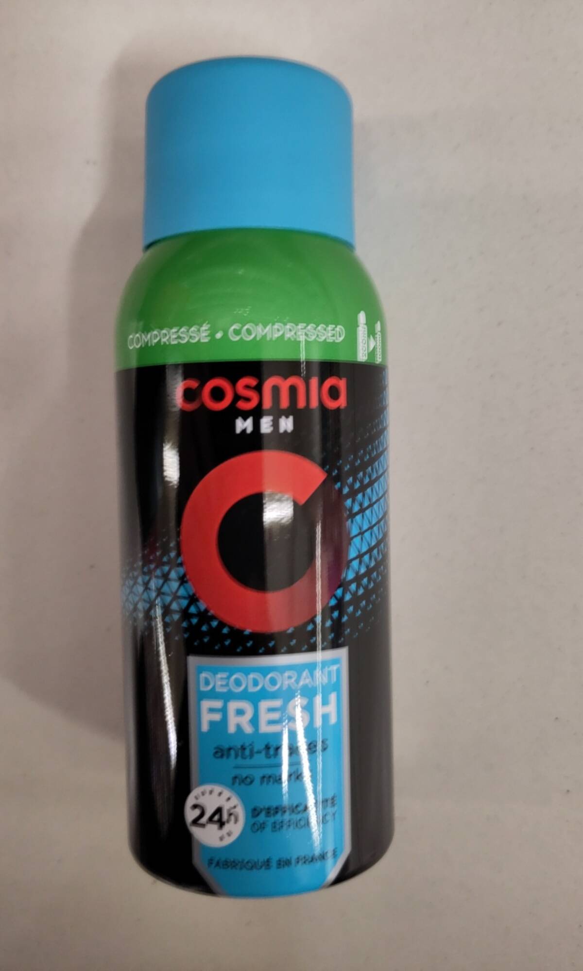 COSMIA - Men - Déodorant fresh anti-traces 24h