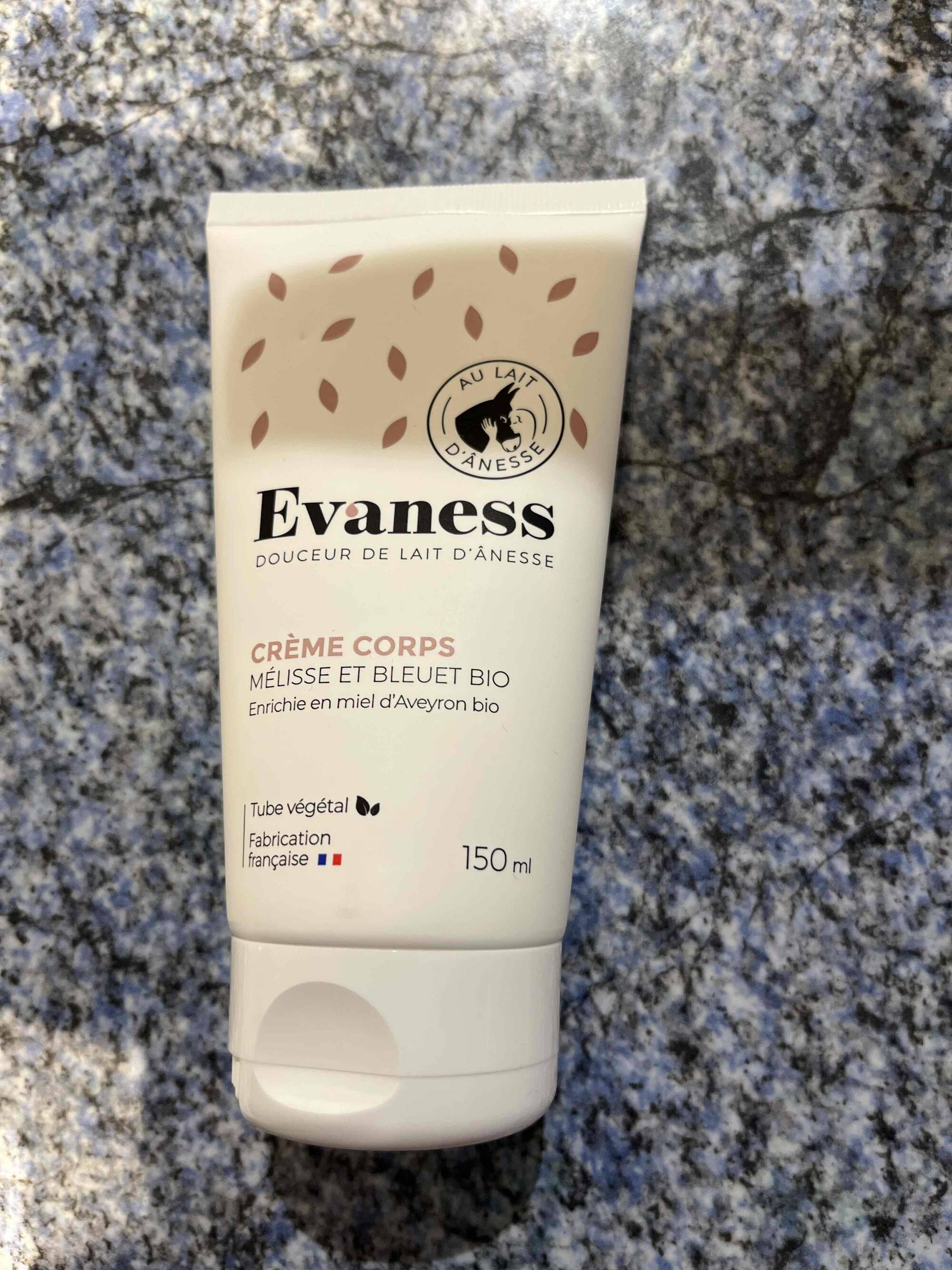 EVANESS - Crème corps mélisse et bleuet bio