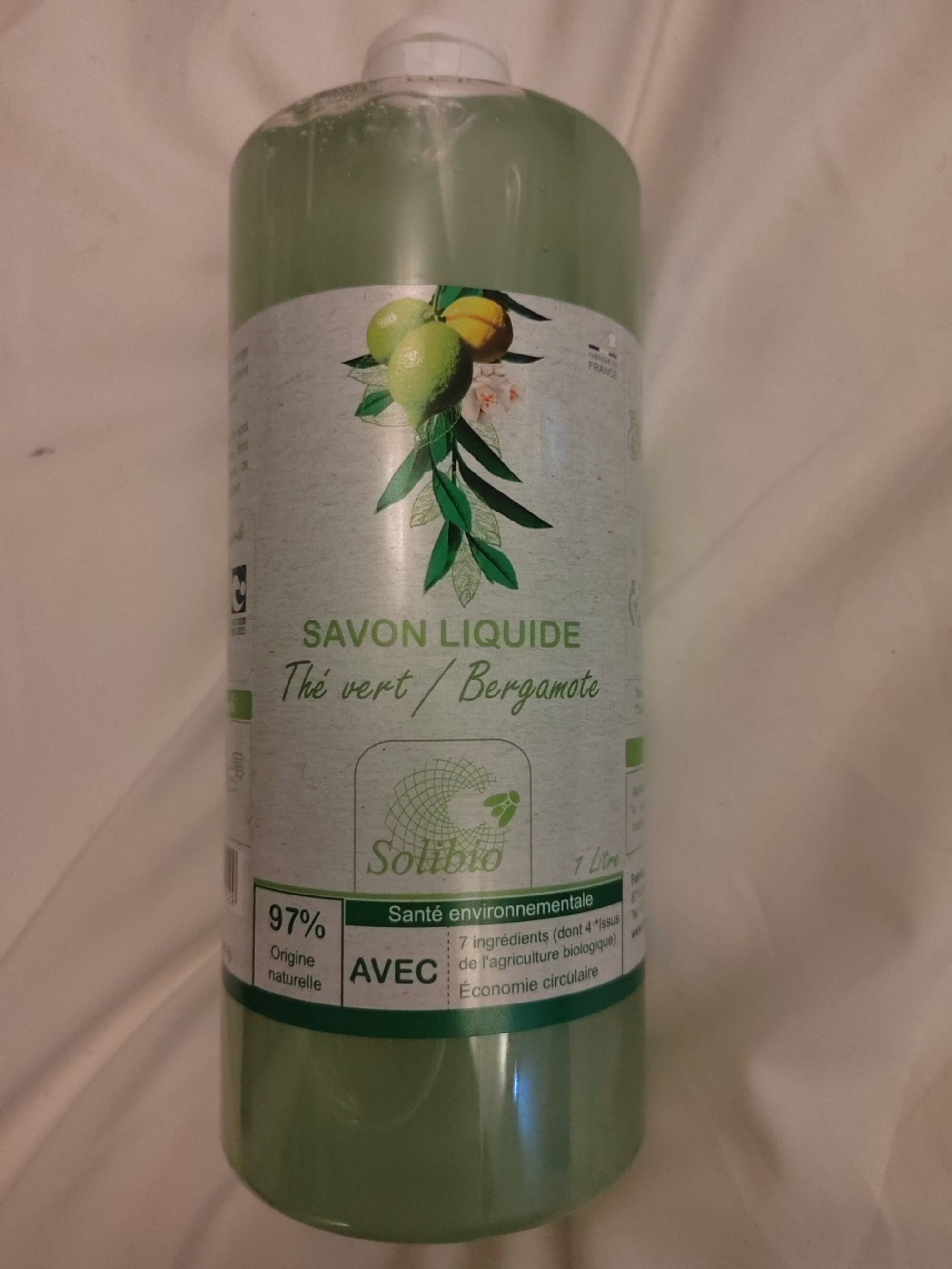 SOLIBIO - Savon liquide thé vert & bergamote
