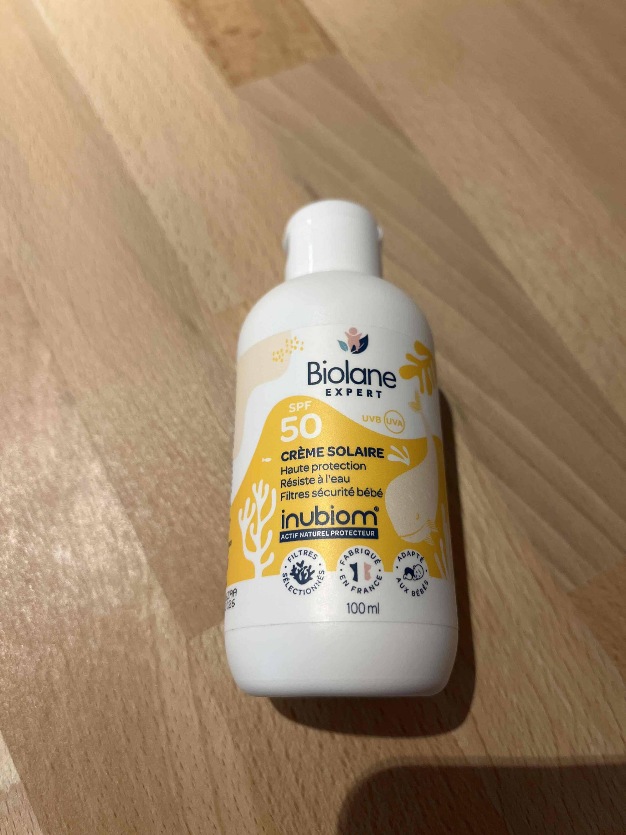 BIOLANE - Expert - Crème solaire SPF 50 filtre sécurité bébé