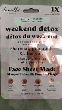 DANIELLE CREATIONS - Détox du week-end - Masque en feuille pour le visage