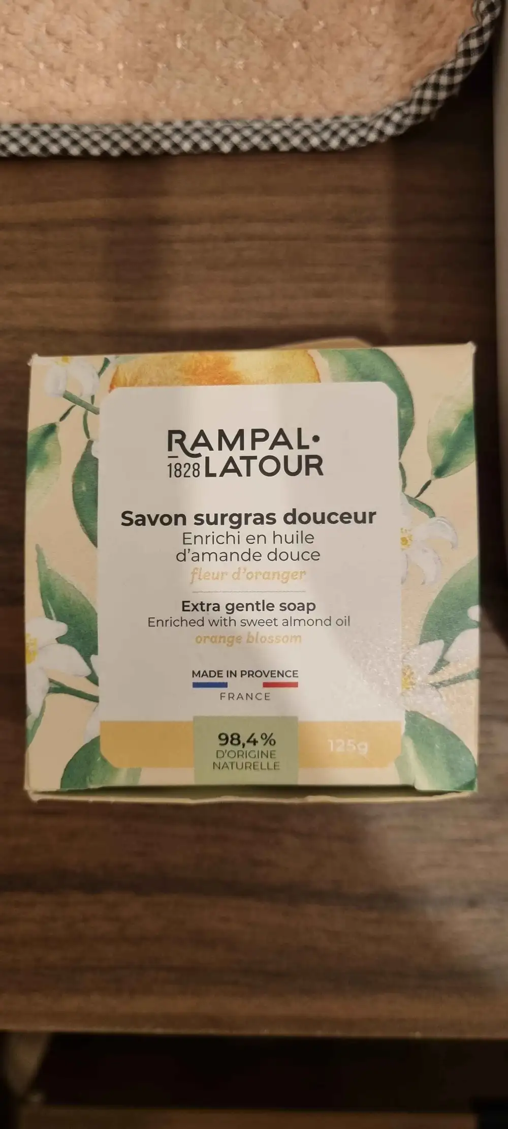 RAMPAL LATOUR - Savon surgras douceur fleur d'oranger