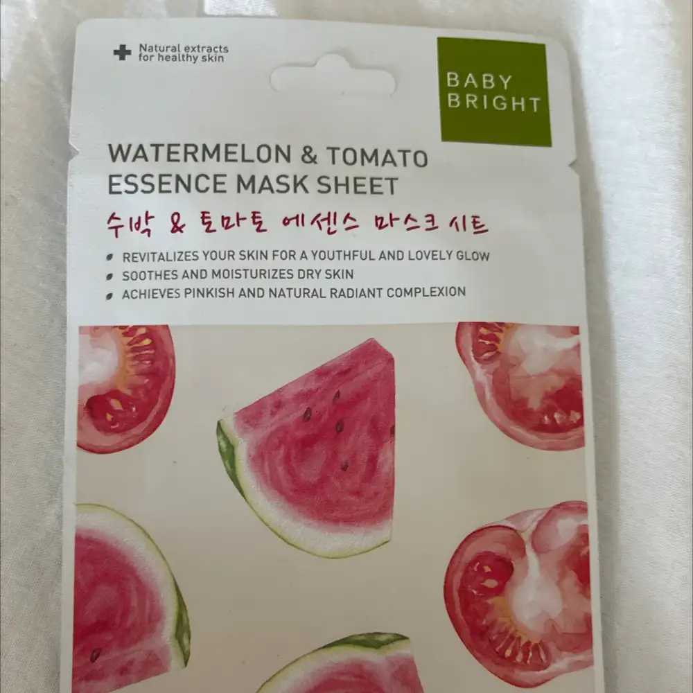 BABY BRIGHT - Watermelon & tomato - Essence mask sheet