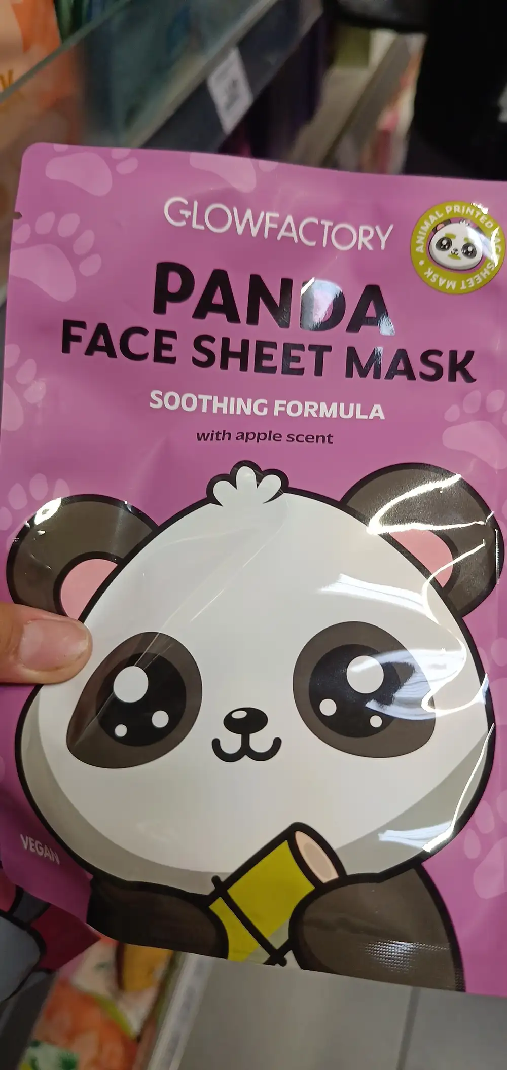 GLOW FACTORY - Panda - Face sheet mask with apple scent