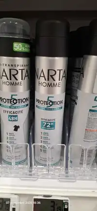 NARTA HOMME - 5 Protection action intégrale - Anti-transpirant