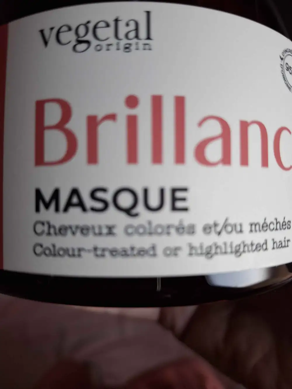 VEGETAL ORIGIN - Masque brillance pour cheveux colorés