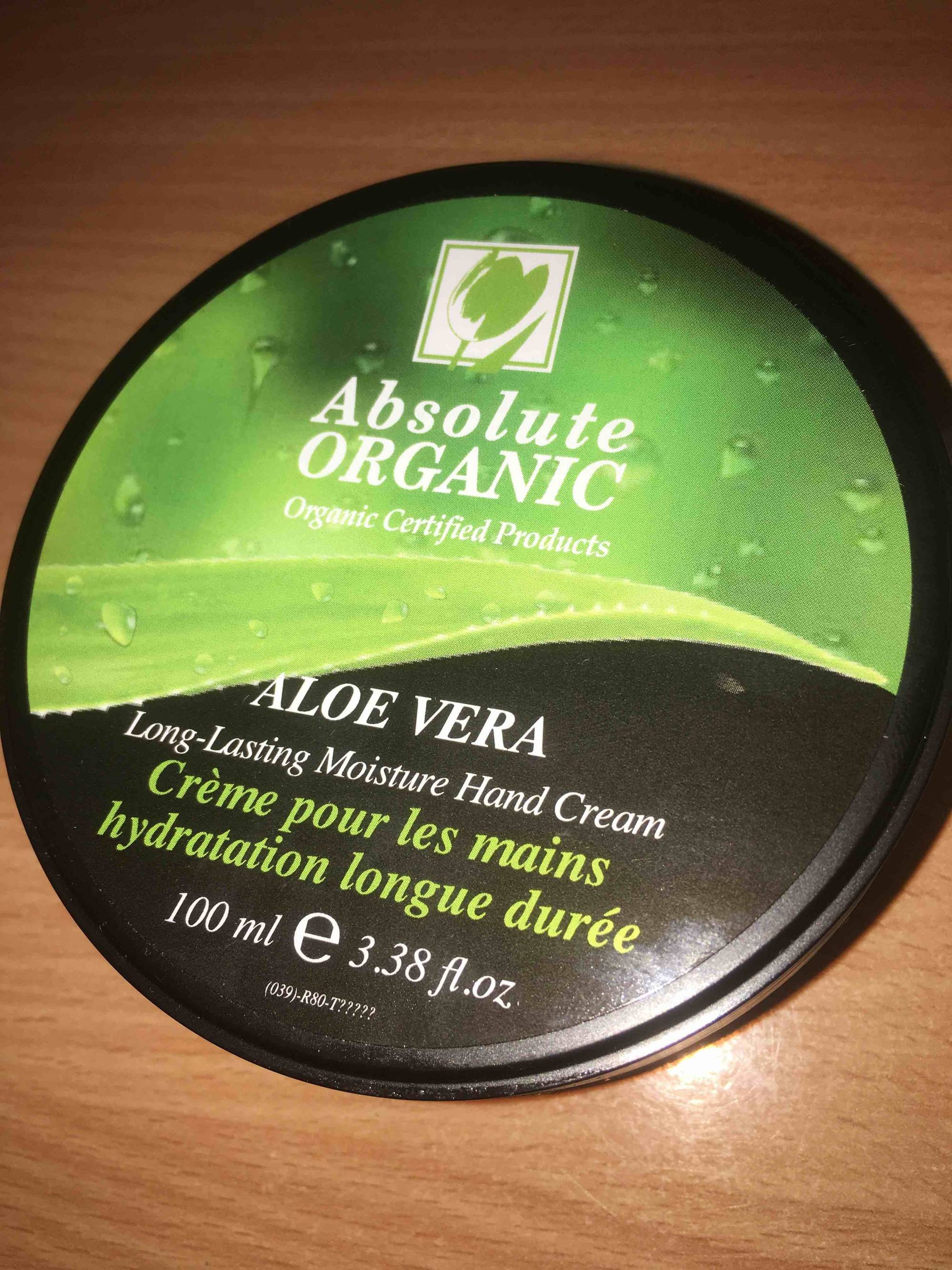 ABSOLUTE ORGANIC - Aloe vera - Crème pour les mains