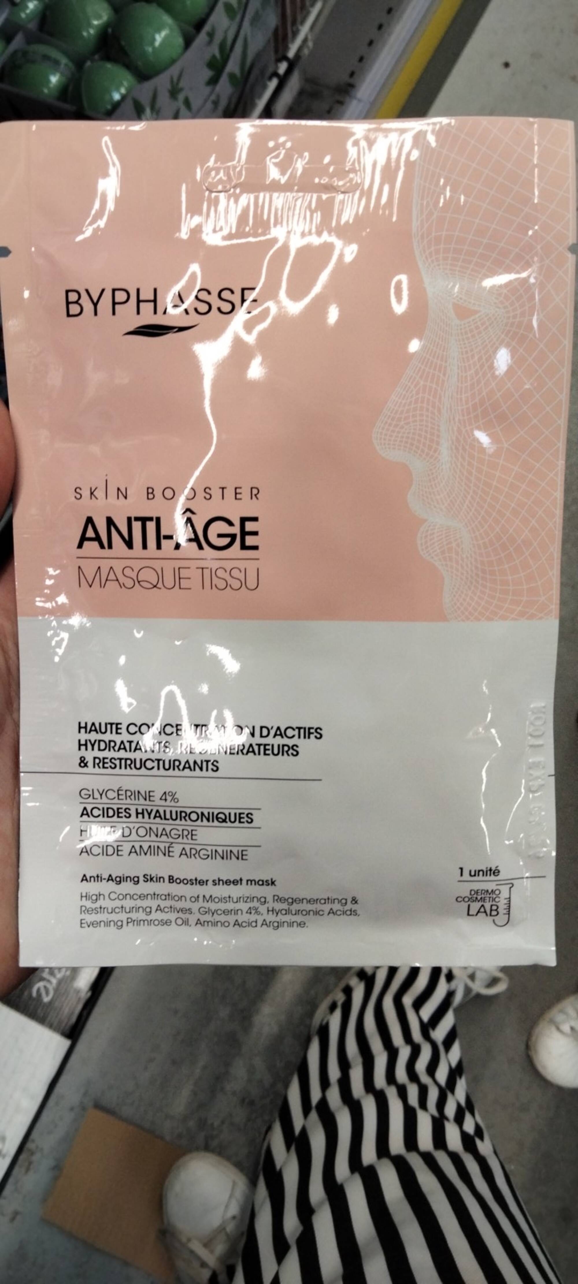 BYPHASSE - Skin booster Anti-âge - Masque tissu 