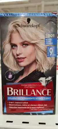 SCHWARZKOPF - Brillance - Coloration permanente 801 blond clair polaire