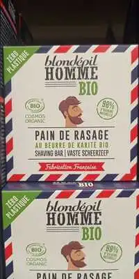 BLONDÉPIL - Homme bio - Pain de rasage