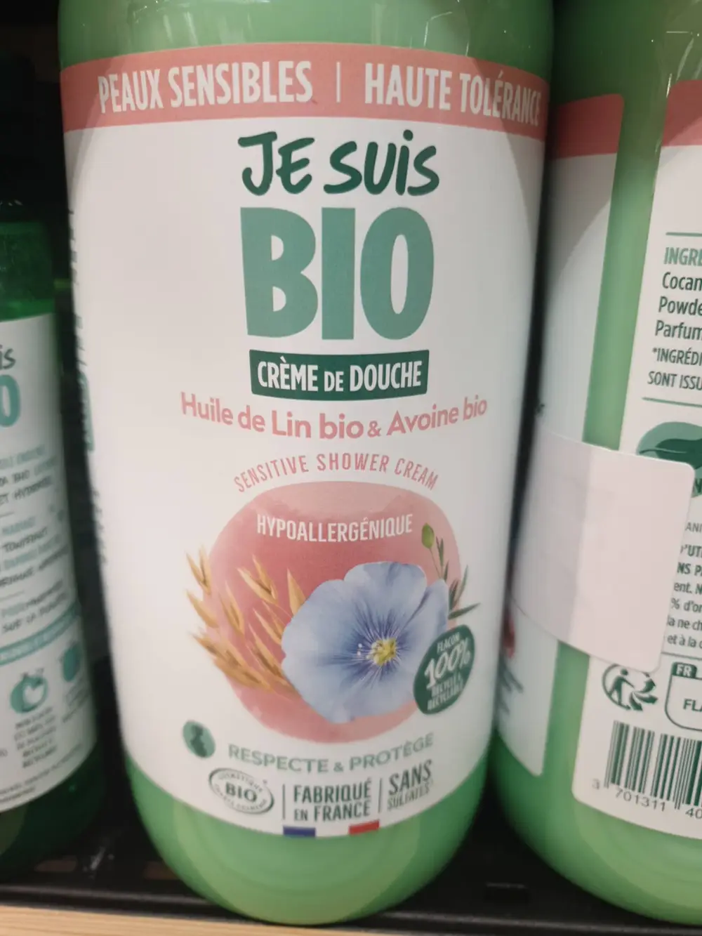 JE SUIS BIO - Huile de lin & avoine bio - Crème de douche