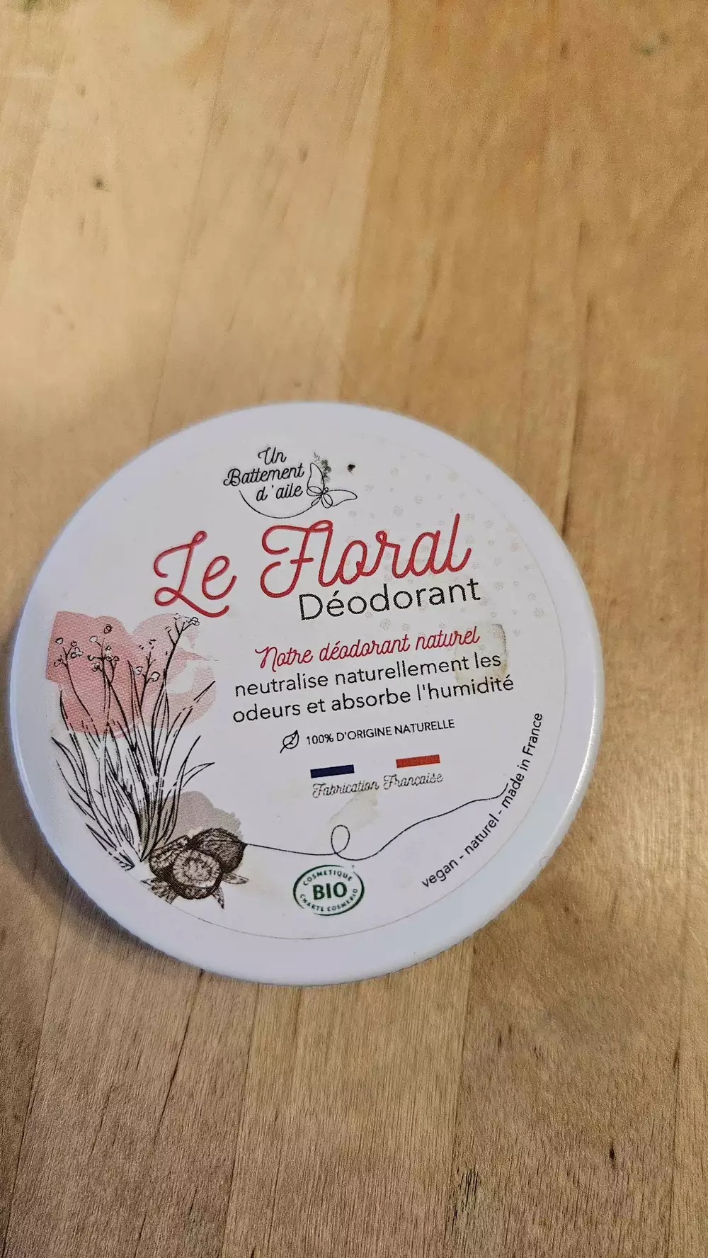 UN BATTEMENT D'AILE - Le floral - Notre déodorant naturel