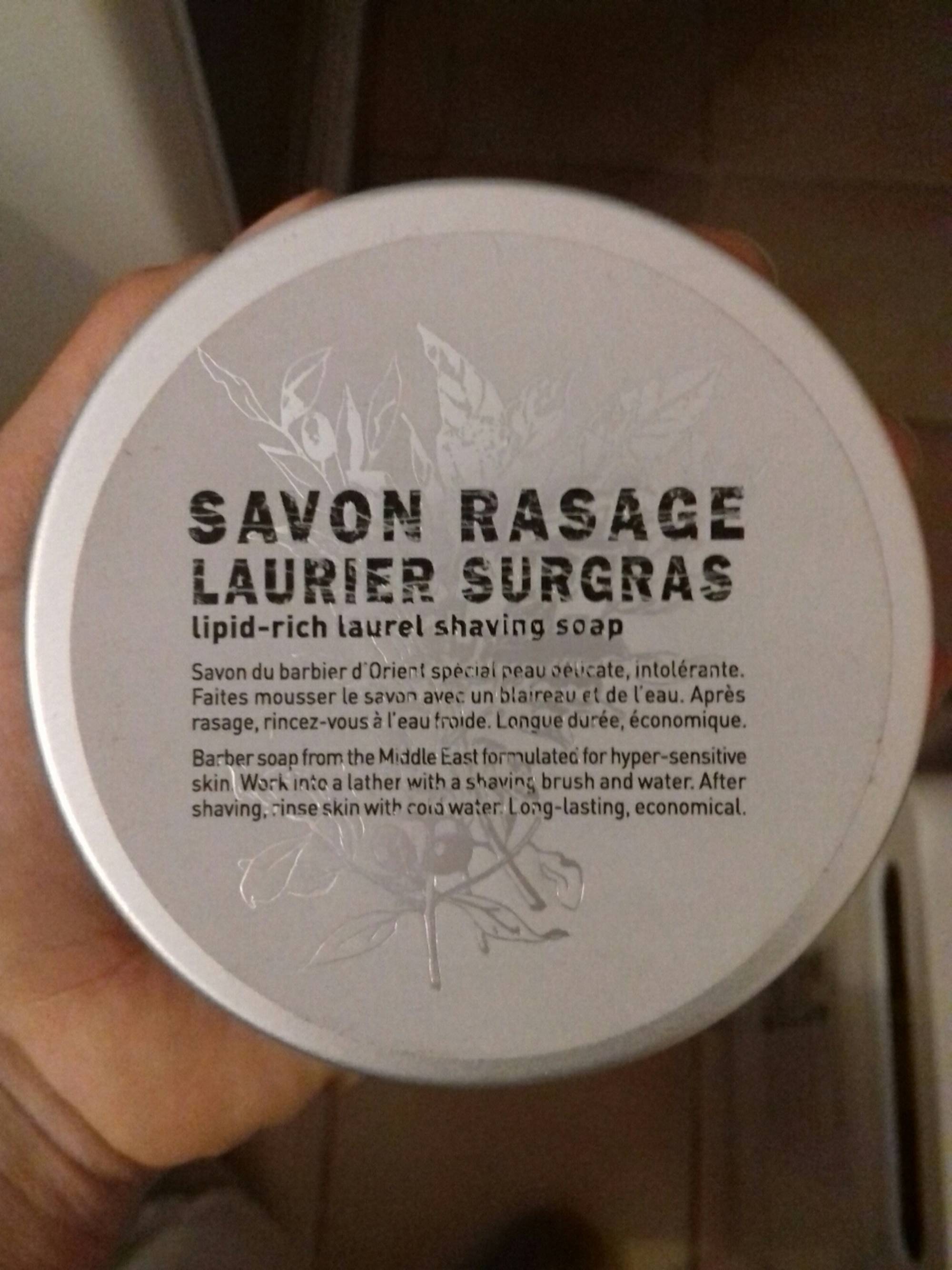 ALEPPO SOAP - Savon rasage - Laurier surgras 